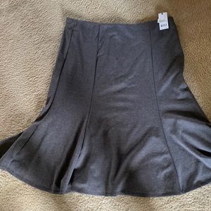 Grey Ponte Trumpet Skirt